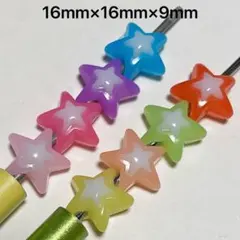 (SALE)パステルダブル星ビーズ ビーズボールペン カスタムボールペン