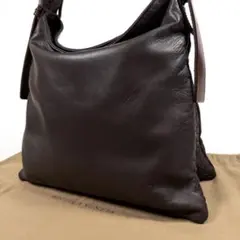 【美品】ボッテガヴェネタ　ショルダーバッグ　レザー　イントレチャート　ブラウン系