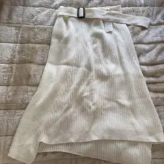 COCO DEALアイボリー リブ編み ロングスカート サイズ2