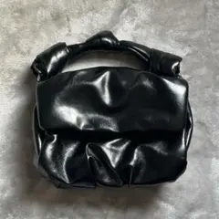 【美品】ZARA 2WAYショルダーバッグ ブラック ギャザー ミニバッグ