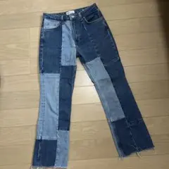 ☆A97☆LEVI'S 569 リメイクデニム パッチワークフレア ブーツカット