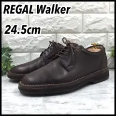 リーガルウォーカー プレーントゥレースアップスニーカー 茶 24.5cm