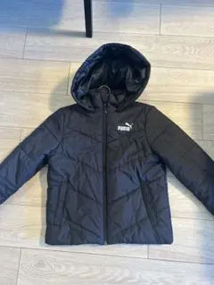 PUMA フード付き 黒 中綿コート　140 子供用