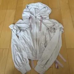 アンクルージュ　フリル　リボンパーカー