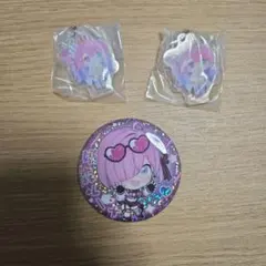 ホロライブ ふらっとめじるしアクセサリー1 と缶バッチスナック 姫森ルーナ