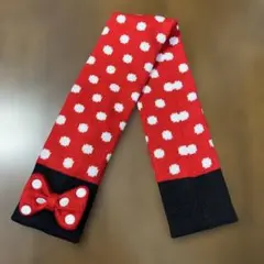 ミニーマウス風ドット柄　マフラー