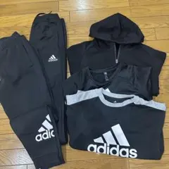 160 まとめ売りadidas ブラック ジャージセット