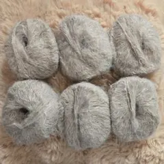 ふわふわ　モヘア毛糸　編み物　6玉　150g　ブラウンカラー　茶