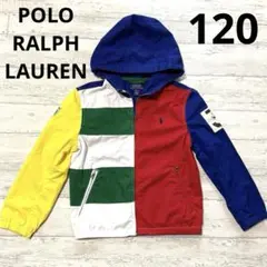 【美品】ポロラルフローレン マルチカラー パーカー 120 クレイジーパターン♡