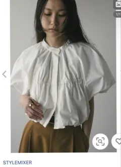 STYLEMIXER ドルマンハーフスリーブシャツ サックスブルー 半袖 シャツ