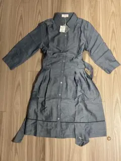 Aylesbury グレー シャツワンピース 長袖