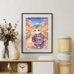 新商品　ALLフェアリーダストビーズ　ダイヤモンドアート　キットA3 猫