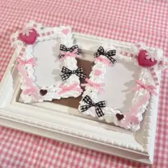 量産型 ホイップデコ 硬質ケース トレカケース いちご リボン ピンク セット