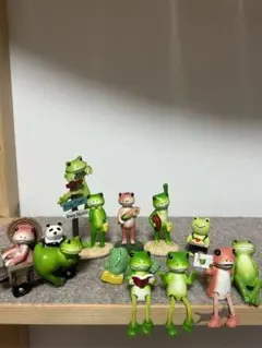 動物の置物セット（カエル・ウサギ・その他）