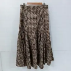 値下◎5.7◎S975◎アンタイトル◎ロングスカート◎チェック◎3