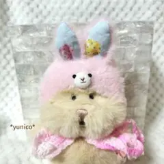 はむにぎり用 ウサギちゃんのかぶりもの 帽子 ハンドメイド ぬい服 ぬい活のサムネイル