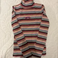 repipi armarioマルチボーダー タートルネック 長袖カットソー XS