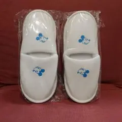 ミッキーマウス刺繍スリッパ ホワイト☺ ホテルのスリッパです。子供用。