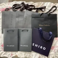 デパコス　ショッパー　紙袋　まとめ売り 8枚セット　黒色紺色