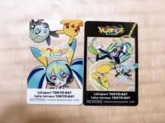 ポケモン　初音ミク ららぽーと 特典 クリアカード イラスト　2枚