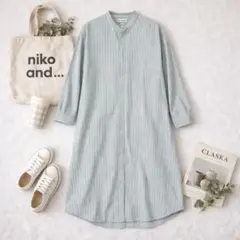 7美品　大きいサイズ　nikoand ストライプ　ワンピース