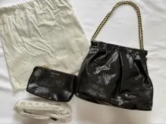 CHARLES & KEITH ドゥオ ブレードチェーンハンドルホーボーバッグ