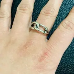 シルバー 925 チェーンリング インディアン メキシカン 指輪　y2k