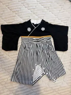黒と白の袴スタイルベビー服 80cm