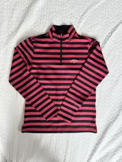 【美品】Callaway レディース 長袖トップス　赤と黒のストライプ