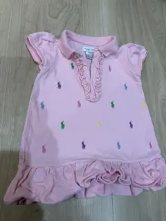 Ralph Lauren ピンク フリル付きワンピース 12M