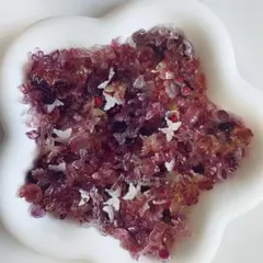 【50個】緋色素材mix ネイルパーツ　まとめ売り　デコパーツ　薔薇　蝶　地雷