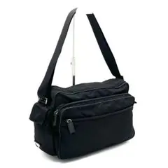 PRADA プラダ テスート サファイアーノ ショルダーバッグ 斜め掛け 黒
