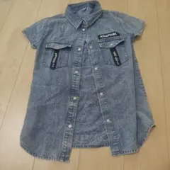 ANAP GIRL デニム 半袖シャツ Sサイズ　150のサムネイル