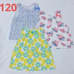 フラワープリント ノースリーブチュニック 【120サイズ】のサムネイル
