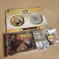 新品　鬼滅の刃　一番くじ　善逸　マルチケース　ペアメタルコースター　ストラップ