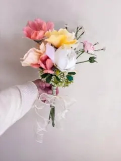 結婚式　前撮り　造花ブーケ　ウェディングブーケ