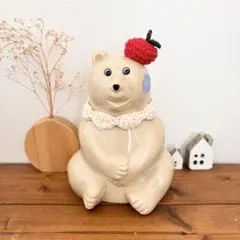 しろくま貯金箱 クリスマス ミナペルホネン タンバリン リース付きつけ