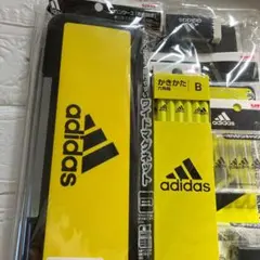 アディダス 文具8点 筆箱 色鉛筆 下敷 鉛筆削りキャップ 定規 消しゴム 鉛筆のサムネイル
