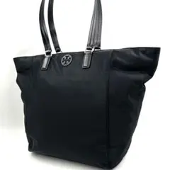 トリーバーチ 787 トートバッグ A4 ナイロン レザー 肩掛け ブラック