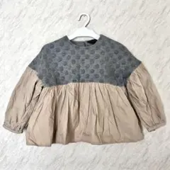 MARKEY'S 長袖 トップス 110cmー120cm ベージュ グレー