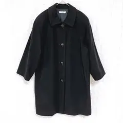 LOBJLE】レディース ステンカラーコート ブラック フォーマル-J010 
