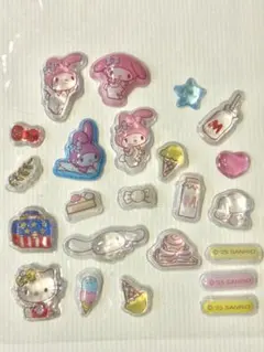 ハローキティ・マイメロディ シナモロール 3Dシールセット おすそわけ