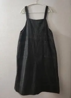 【Heart Market】コーデュロイ ジャンパースカート モスグリーン M