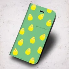 iPhone17 手帳型ケース インコ イエロー いっぱい 5c