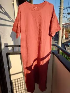 ユニクロ マーセライズコットンロングTワンピース （半袖）