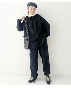 nest Robe❣️ コットンリネンドロストリボンスモック ブラウスのサムネイル
