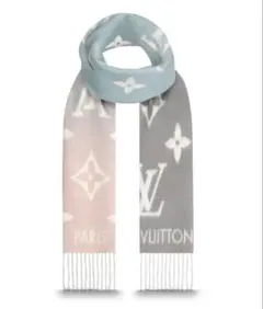 ルイヴィトン　レイキャビック　グラディエント　ブルーローズ　マフラー　カシミア