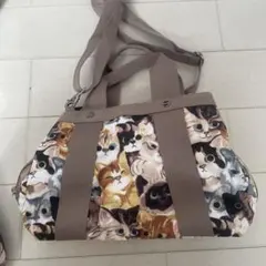 lesportsac cat pattern shoulder