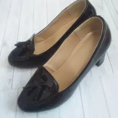 ビームス ハート ハイヒール パンプス ブラック Lsize 約24.5cm