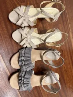 nuovoフリル付きサンダル 2足セット